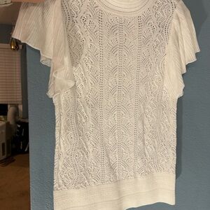 NWT White House Black Market White Lace Blouse